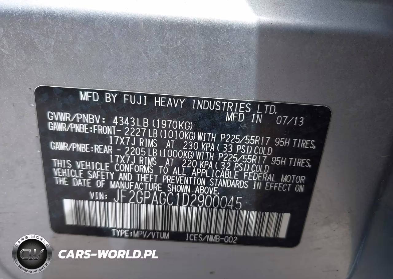 2013 Subaru Xv Crosstrek 2.0I Limited VIN:JF2GPAGC1D2900045 - 9