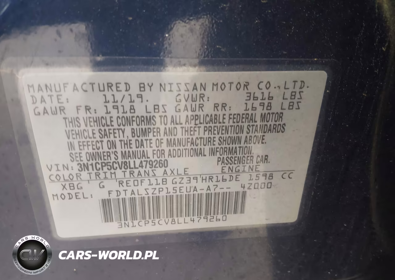 2020 Nissan Kicks Sv Xtronic Cvt VIN:3N1CP5CV8LL479260 - 9