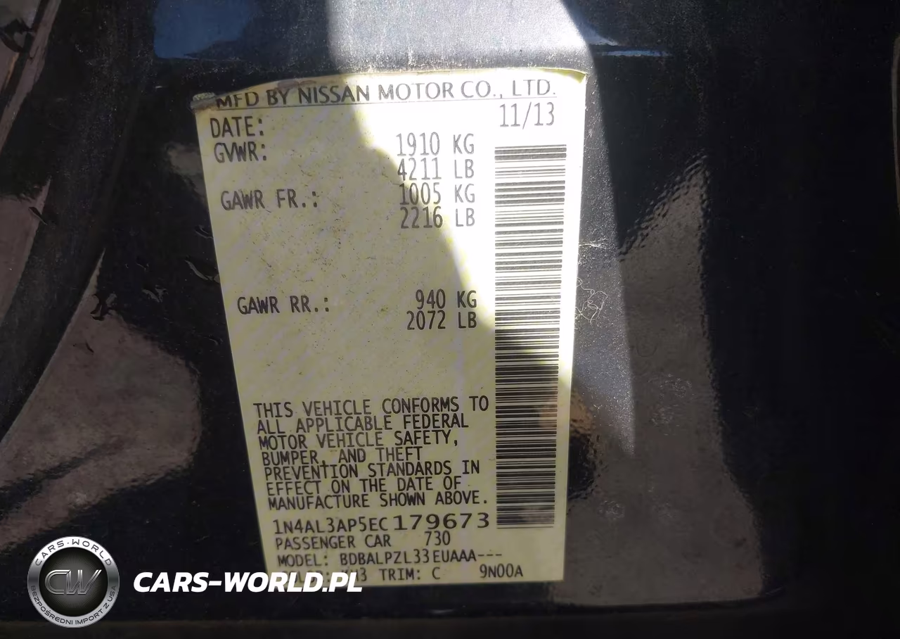 2014 Nissan Altima 2.5 VIN:1N4AL3AP5EC179673 - 9