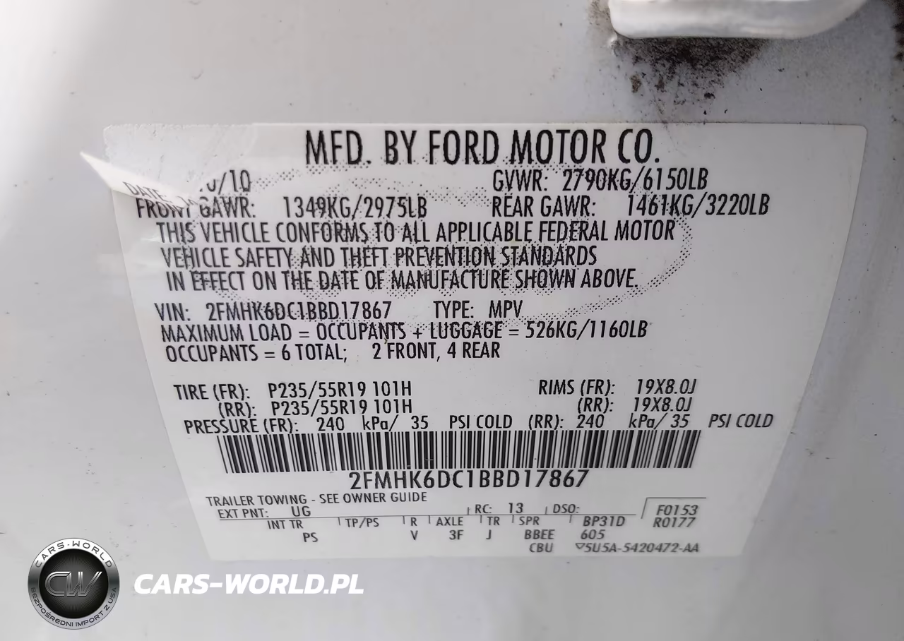2011 Ford Flex Limited VIN:2FMHK6DC1BBD17867 - 9