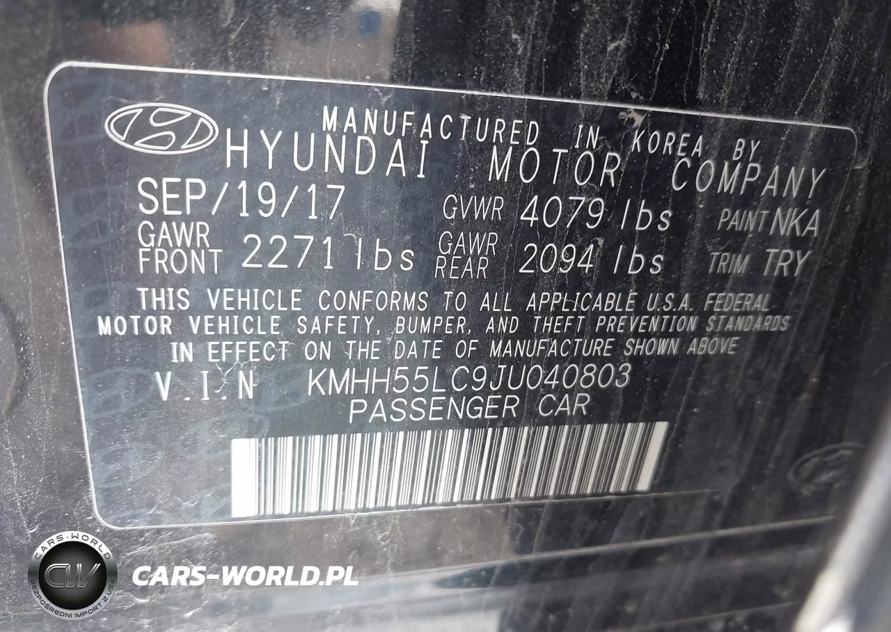 2018 Hyundai Elantra Gt Sport VIN:KMHH55LC9JU040803 - 9