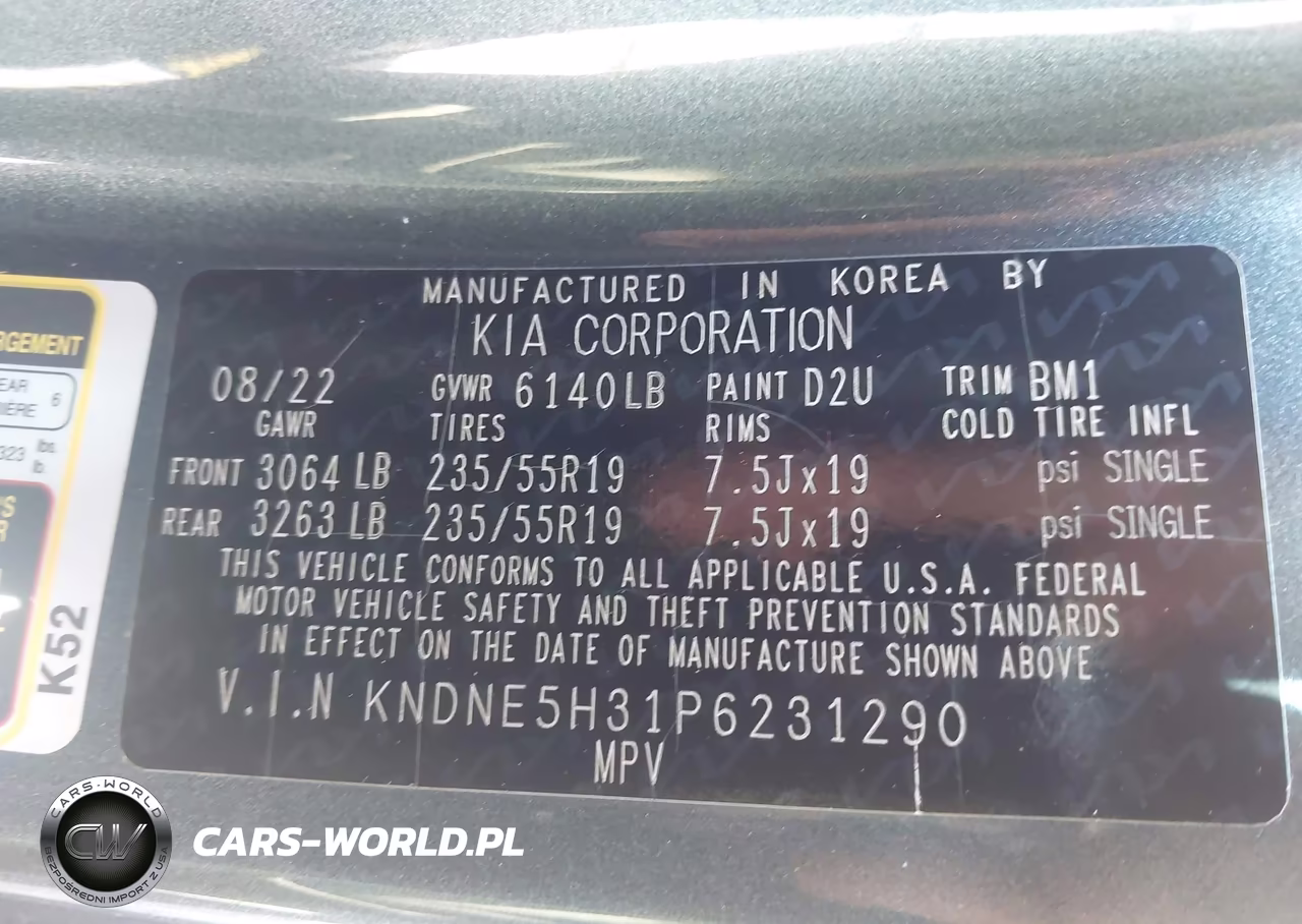 2023 Kia Carnival Mpv Sx VIN:KNDNE5H31P6231290 - 9
