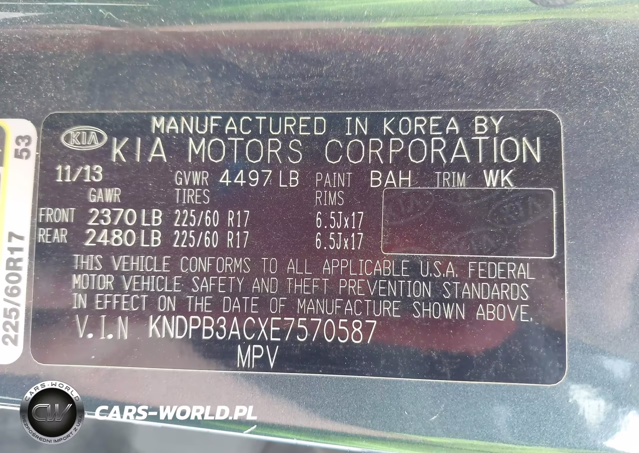 2014 Kia Sportage Lx VIN:KNDPB3ACXE7570587 - 9