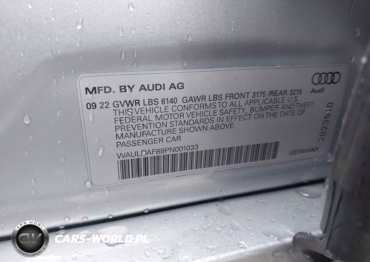 2023 Audi A8 L 55 Tfsi Quattro Tiptronic VIN:WAULDAF89PN001033 - 9