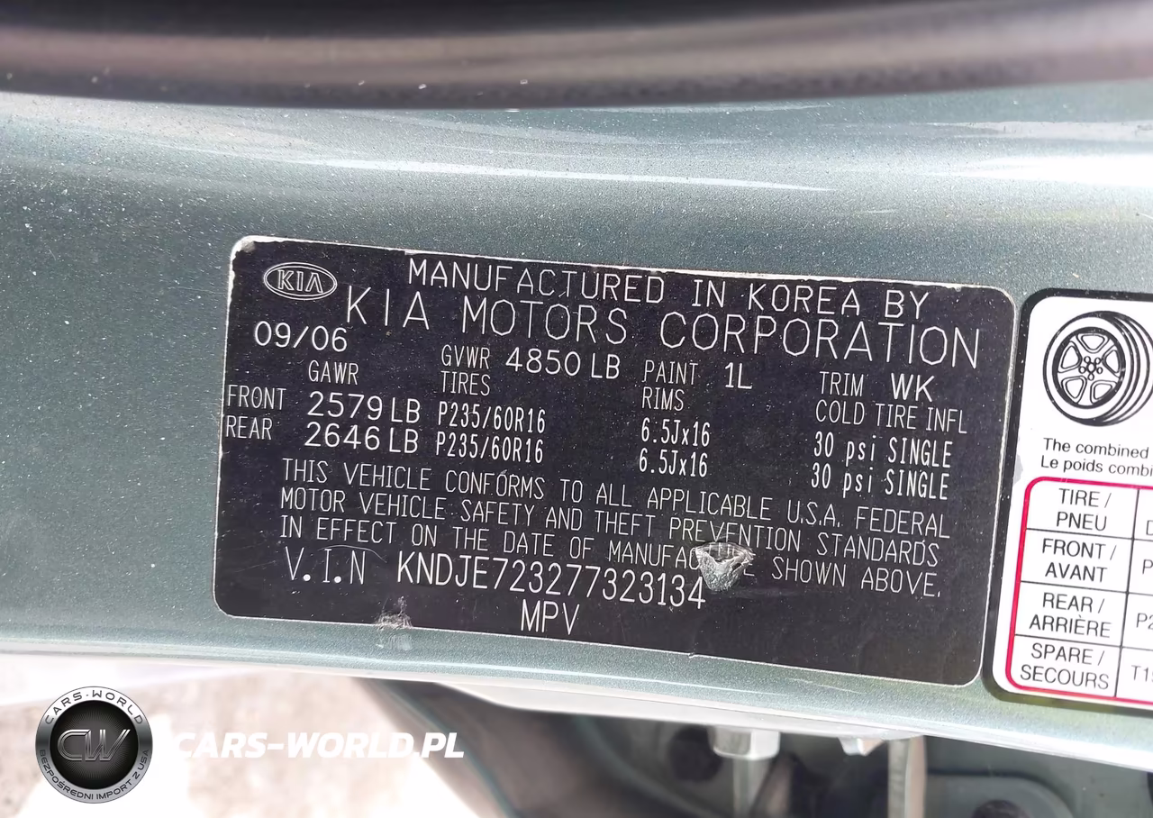 2007 Kia Sportage Ex V6 VIN:KNDJE723277323134 - 9