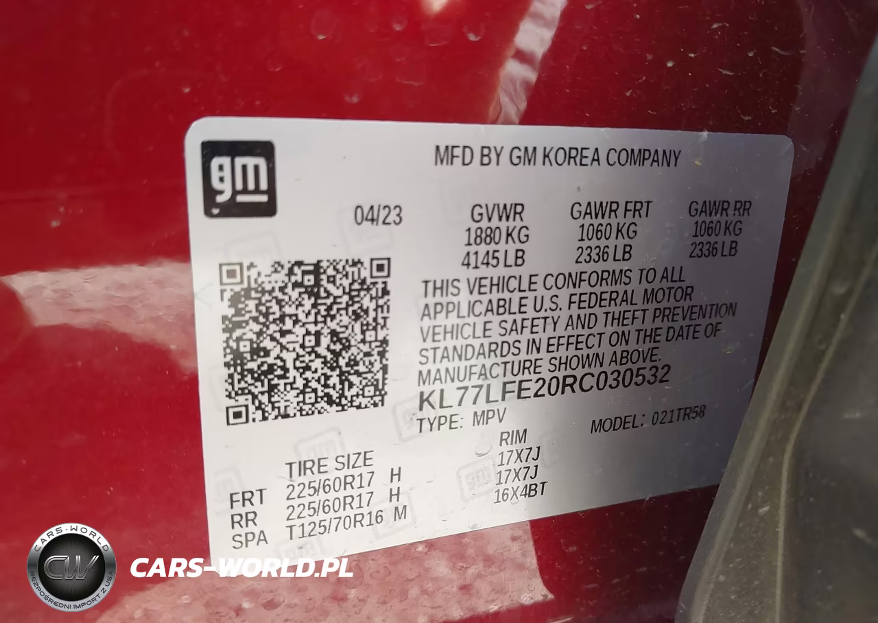 2024 Chevrolet Trax Fwd Sp VIN:KL77LFE20RC030532 - 9