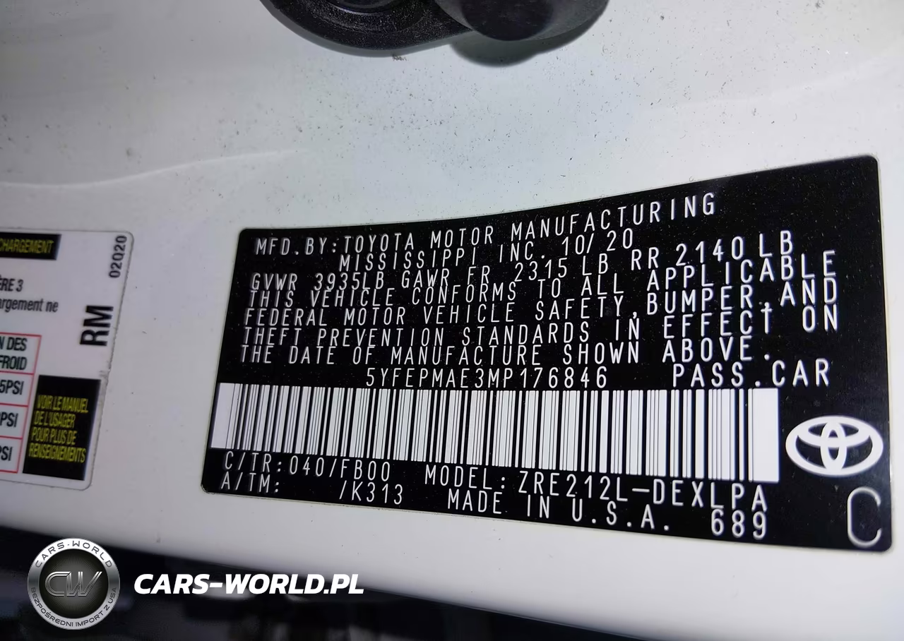 2021 Toyota Corolla Le VIN:5YFEPMAE3MP176846 - 9