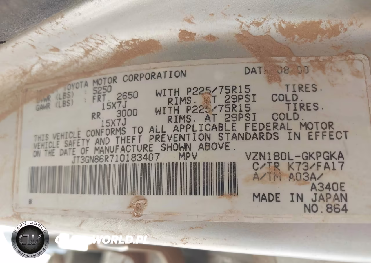 2001 Toyota 4Runner Sr5 V6 VIN:JT3GN86R710183407 - 9