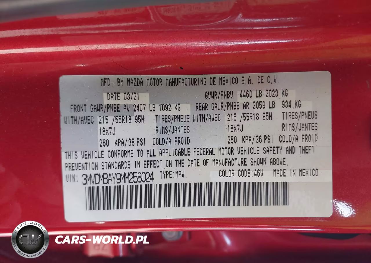 2021 Mazda Cx-30 2.5 Turbo VIN:3MVDMBAY9MM258024 - 9