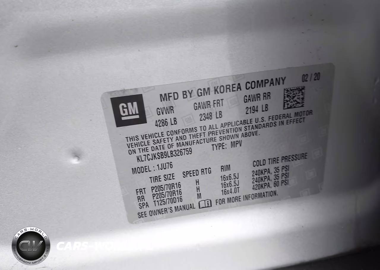 2020 Chevrolet Trax Fwd Ls VIN:KL7CJKSB9LB326759 - 9