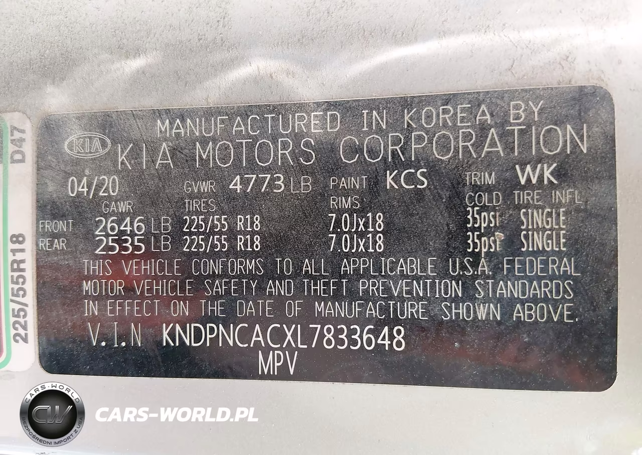 2020 Kia Sportage Ex VIN:KNDPNCACXL7833648 - 9