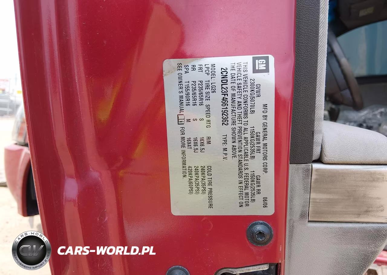 2006 Chevrolet Equinox Ls VIN:2CNDL23F466192362 - 9