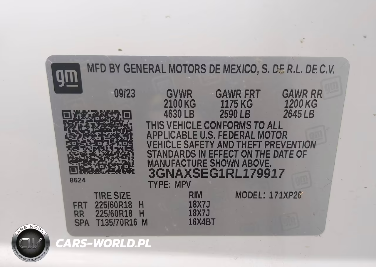 2024 Chevrolet Equinox Awd Ls VIN:3GNAXSEG1RL179917 - 9
