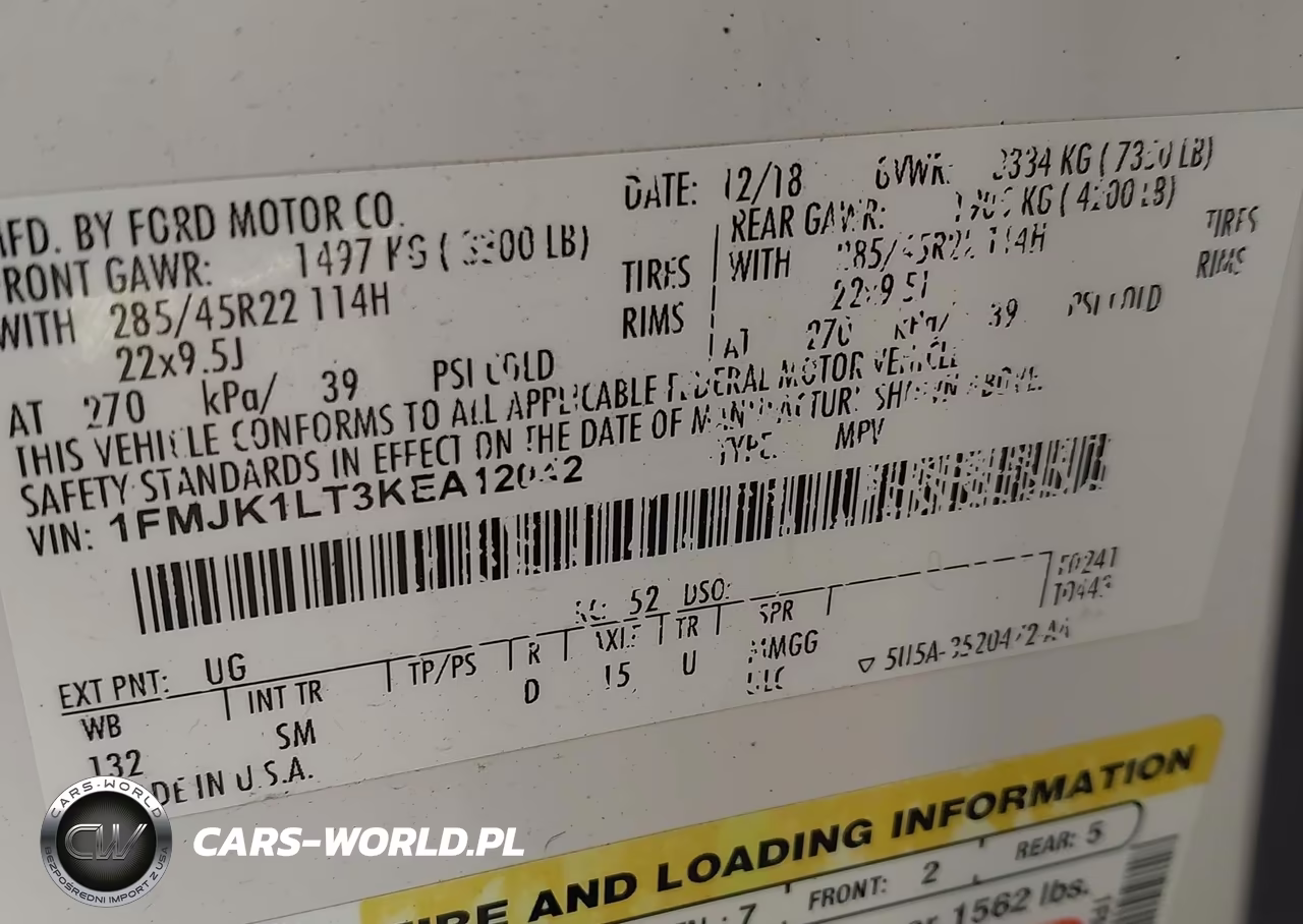 2019 Ford Expedition Max Platinum VIN:1FMJK1LT3KEA12042 - 9