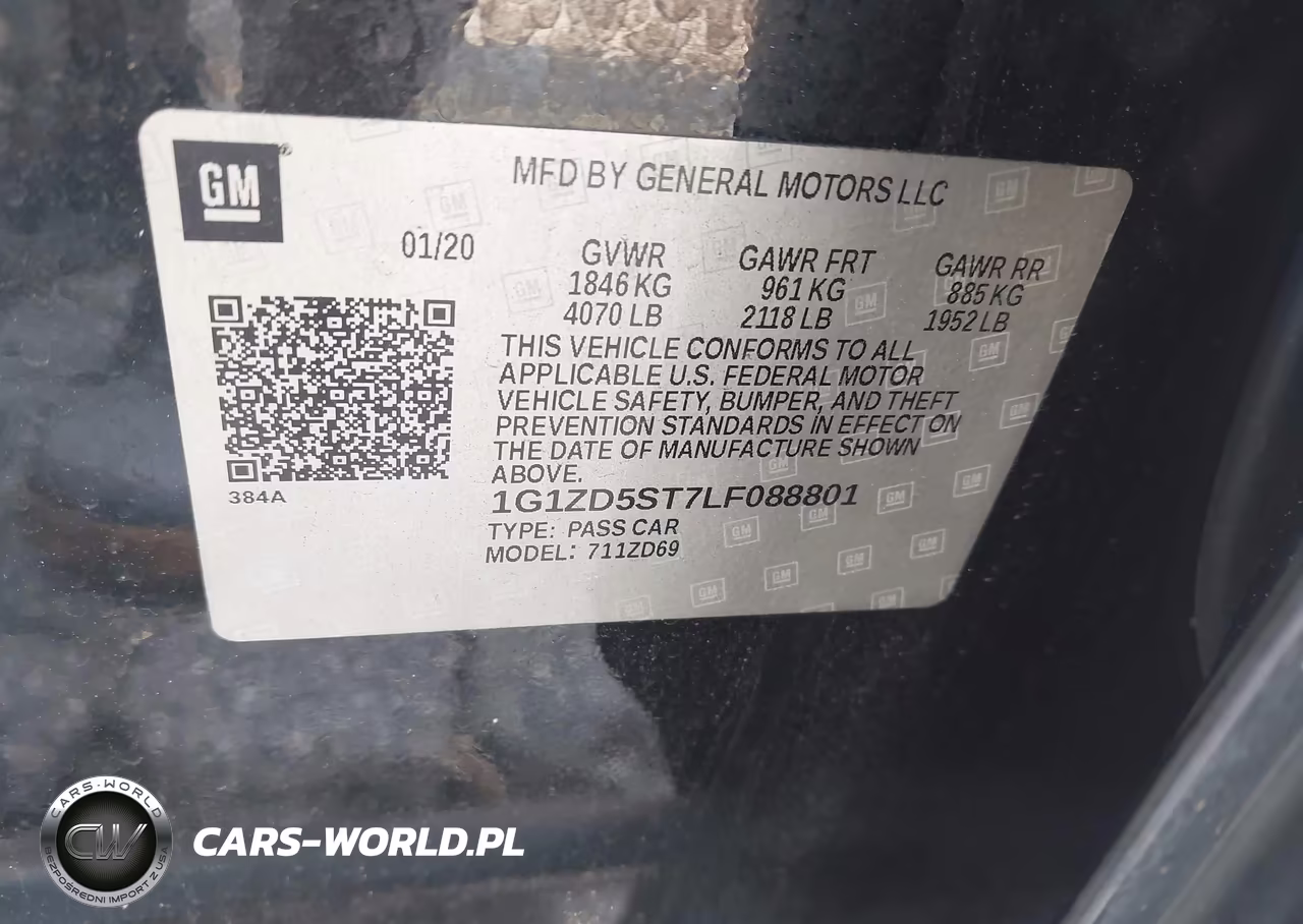 2020 Chevrolet Malibu Fwd Lt VIN:1G1ZD5ST7LF088801 - 9