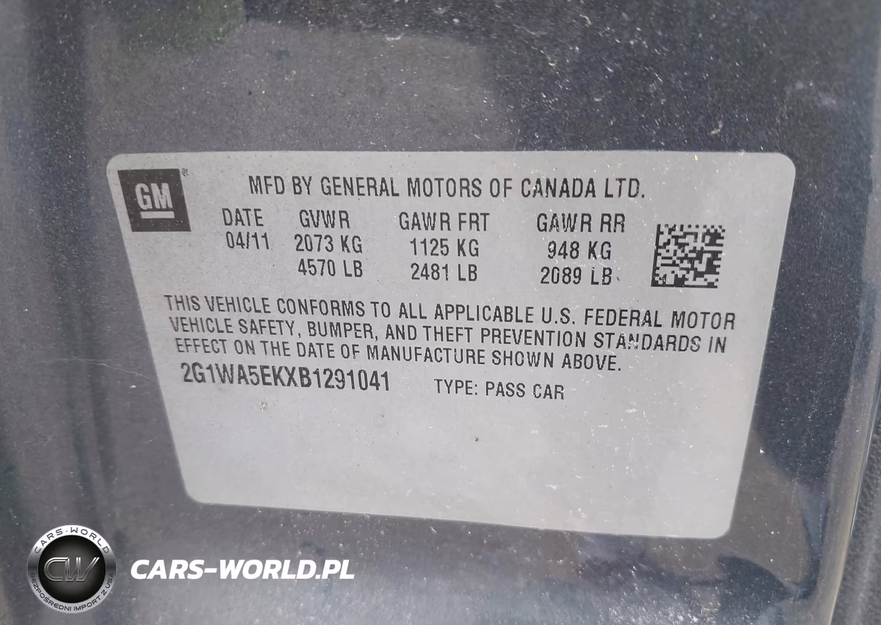 2011 Chevrolet Impala Ls VIN:2G1WA5EKXB1291041 - 9