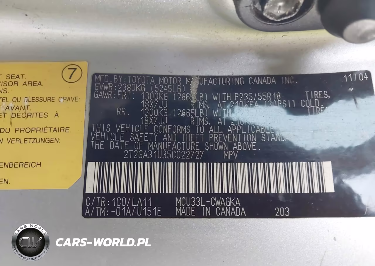 2005 Lexus Rx 330 VIN:2T2GA31U35C022727 - 9