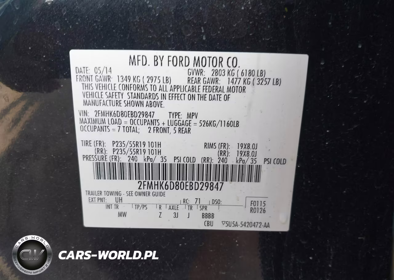 2014 Ford Flex Limited VIN:2FMHK6D80EBD29847 - 9