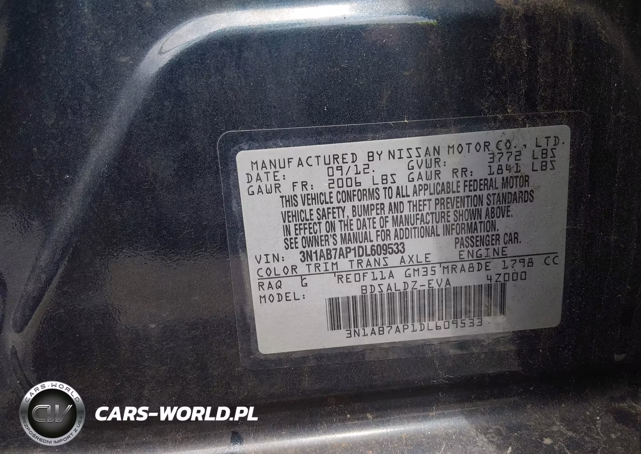 2013 Nissan Sentra Sv VIN:3N1AB7AP1DL609533 - 9