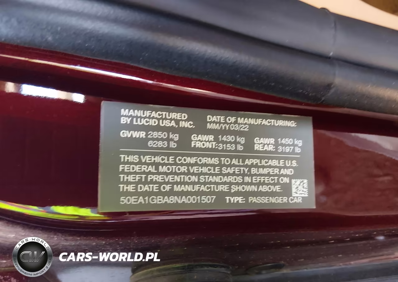 2022 Lucid Air Grand Touring VIN:50EA1GBA8NA001507 - 9