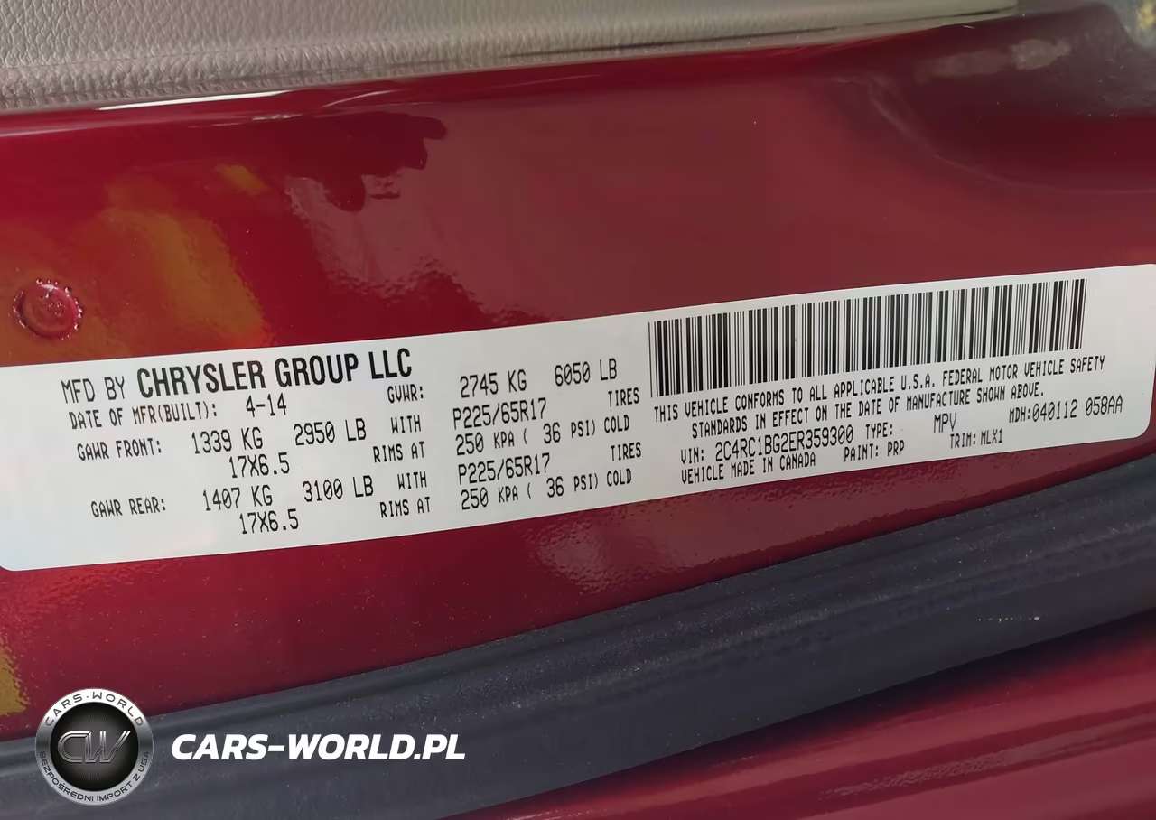 2014 Chrysler Town & Country Touring VIN:2C4RC1BG2ER359300 - 9
