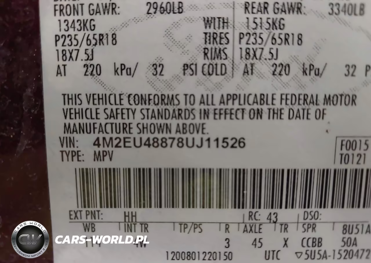 2008 Mercury Mountaineer Premier VIN:4M2EU48878UJ11526 - 9