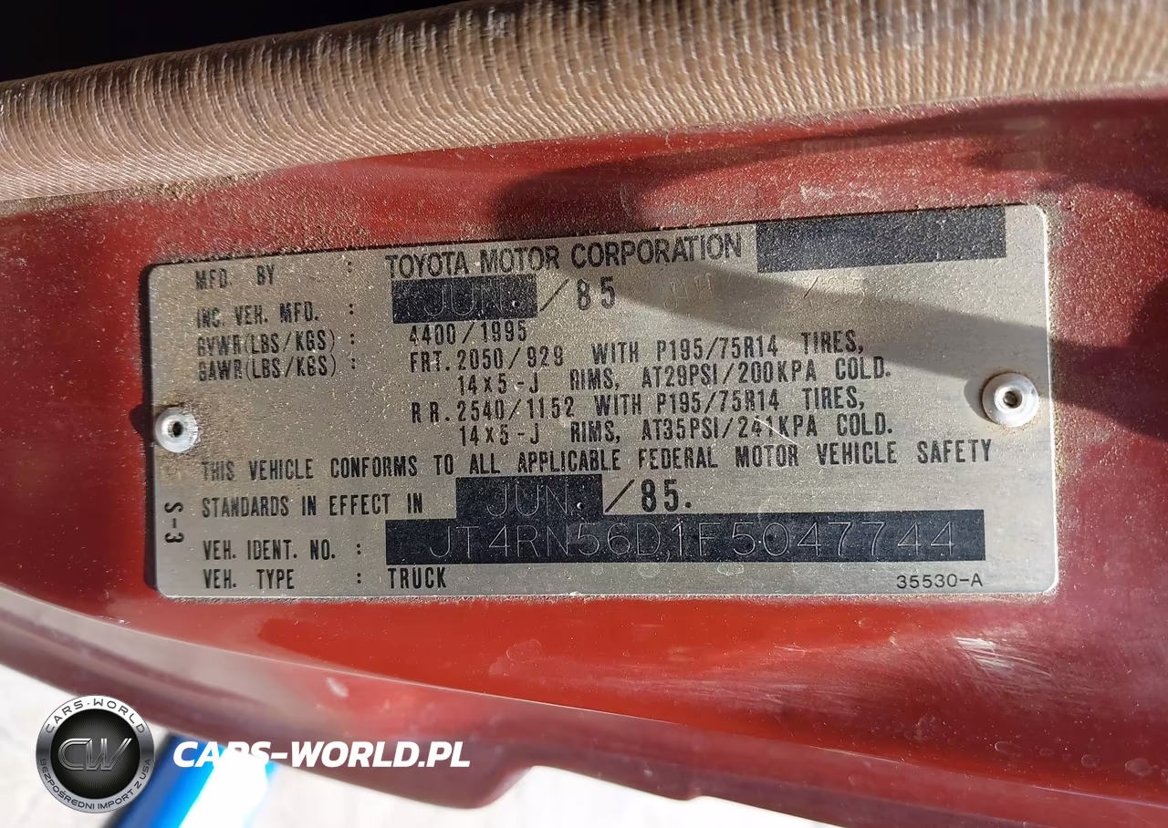 1985 Toyota Pickup Xtracab Rn56 Dlx VIN:JT4RN56D1F5047744 - 9