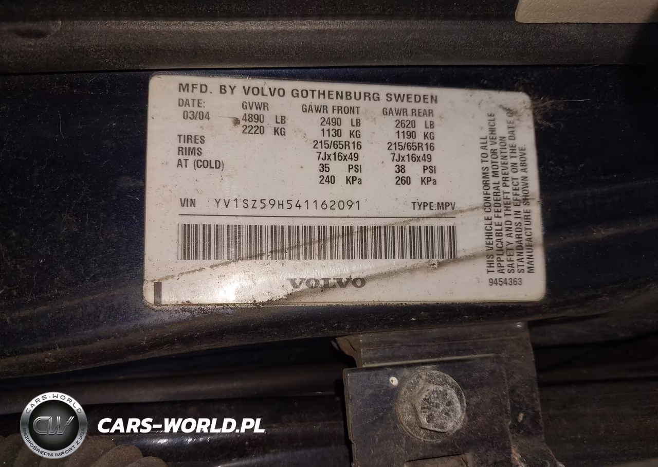 2004 Volvo Xc70 2.5T VIN:YV1SZ59H541162091 - 9