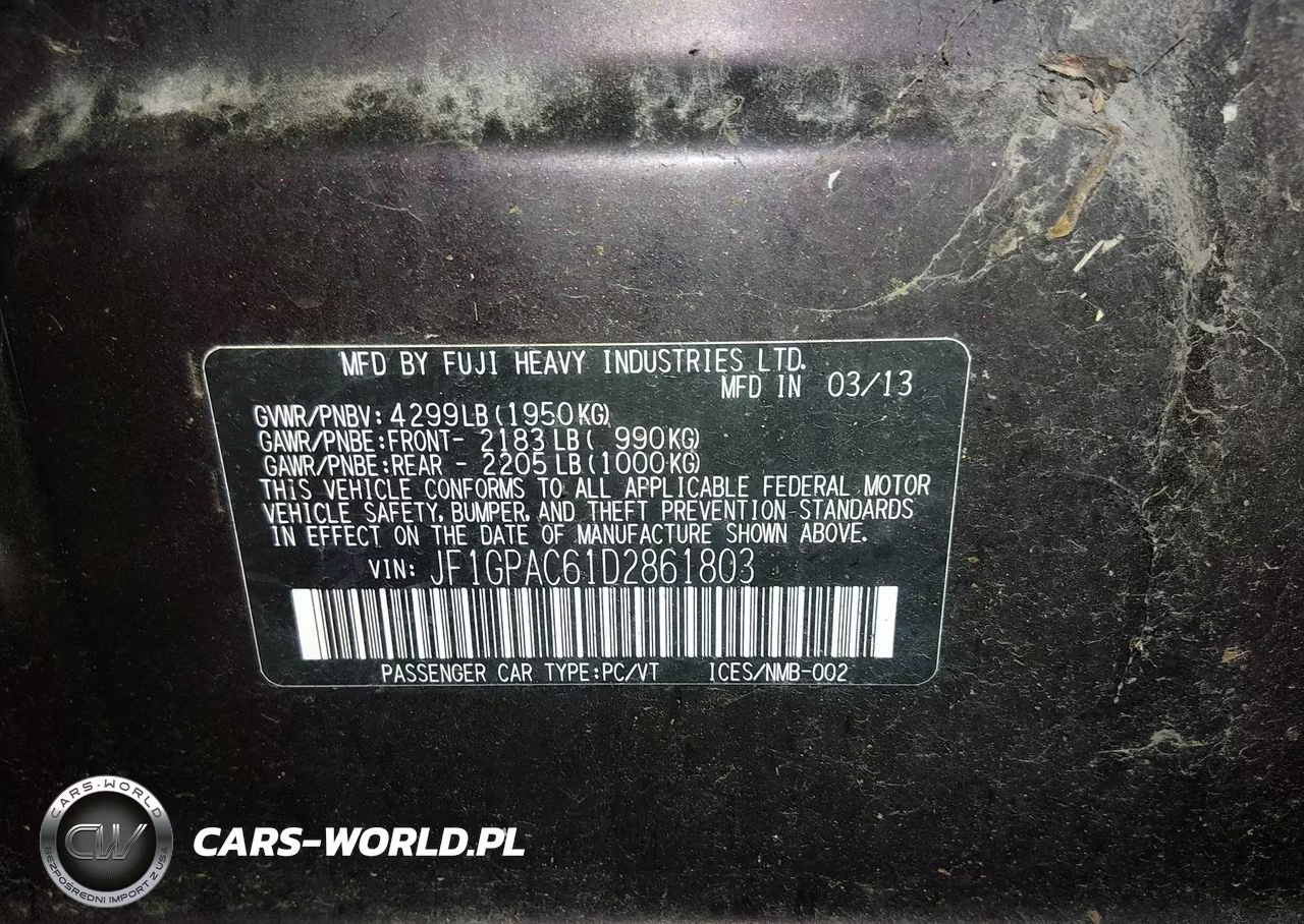 2013 Subaru Impreza 2.0I Premium VIN:JF1GPAC61D2861803 - 9