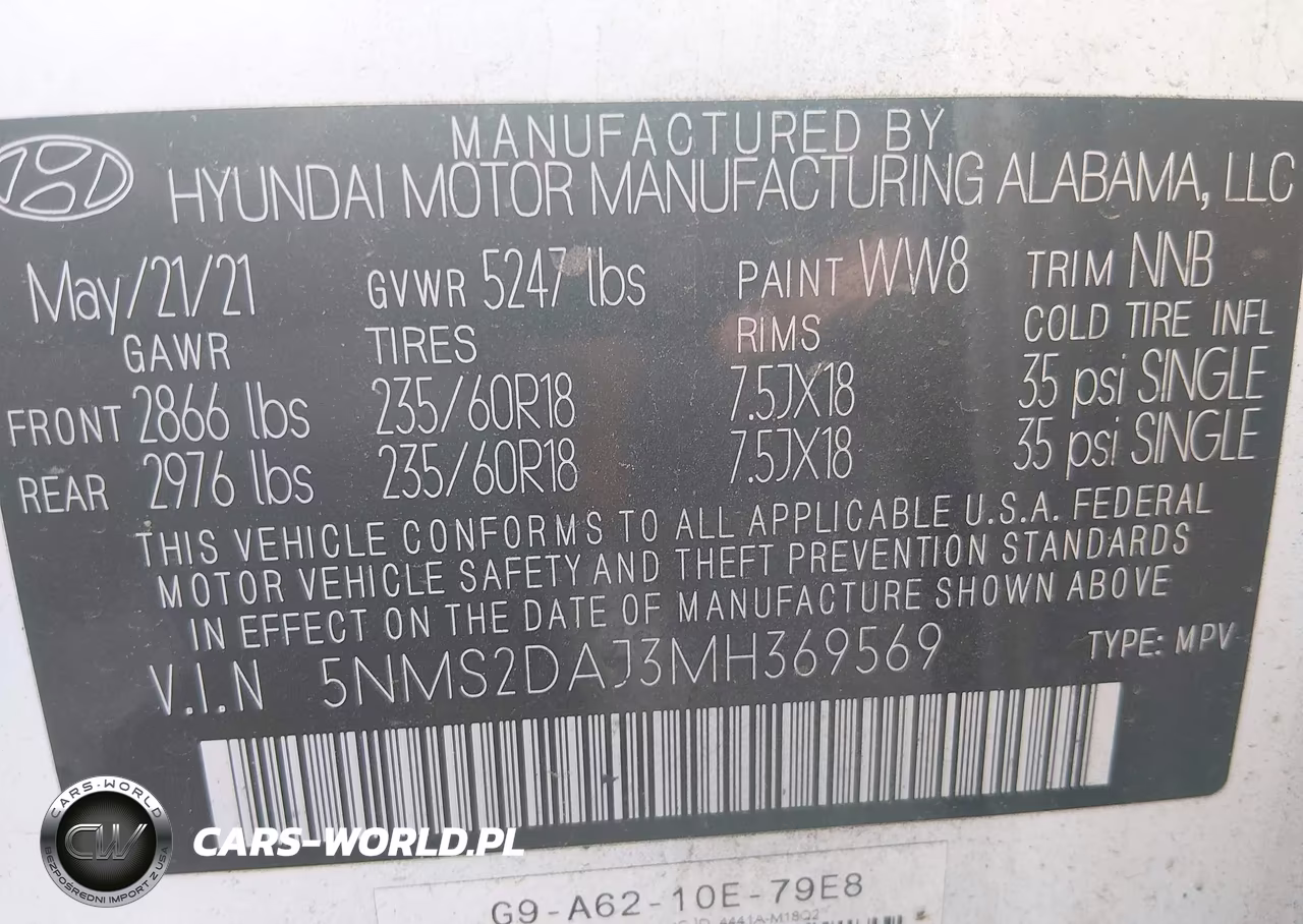2021 Hyundai Santa Fe Sel VIN:5NMS2DAJ3MH369569 - 9