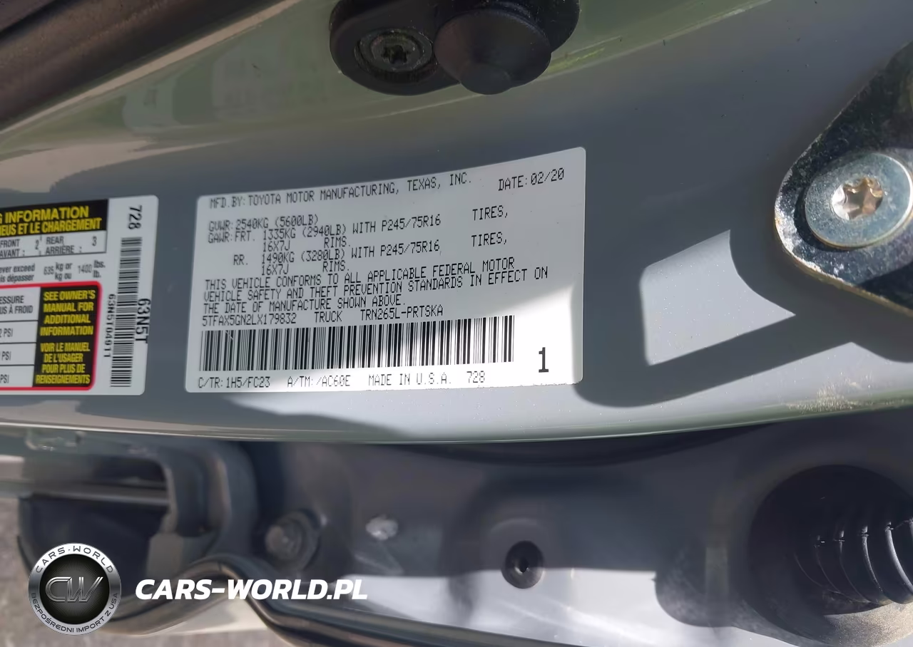 2020 Toyota Tacoma Sr5 VIN:5TFAX5GN2LX179832 - 9