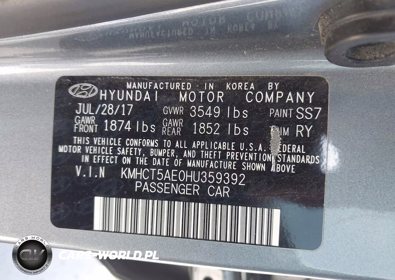 2017 Hyundai Accent Se VIN:KMHCT5AE0HU359392 - 9