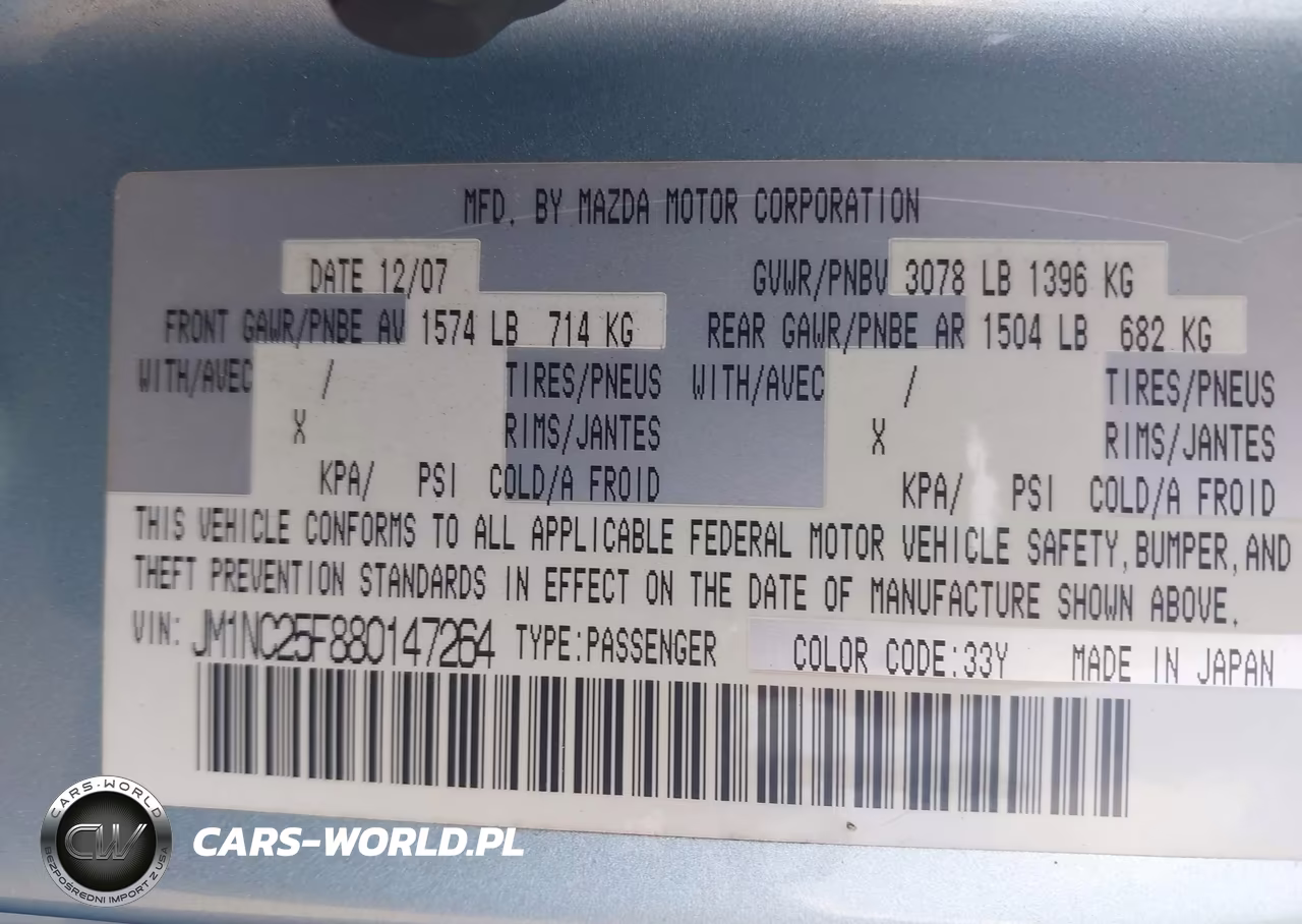 2008 Mazda Mx-5 Special Edition VIN:JM1NC25F880147264 - 9