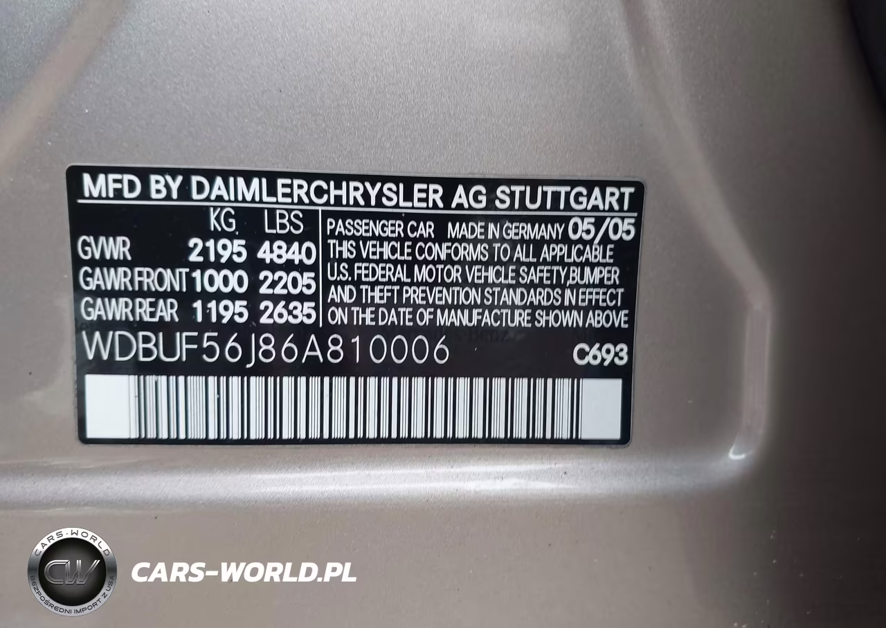 2006 Mercedes-Benz E 350 VIN:WDBUF56J86A810006 - 9