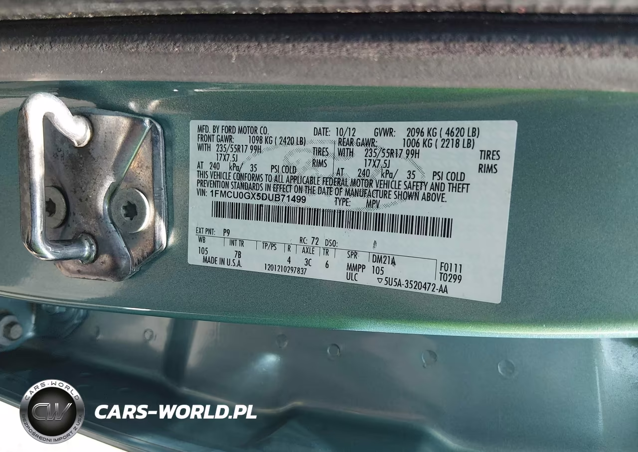 2013 Ford Escape Se VIN:1FMCU0GX5DUB71499 - 9