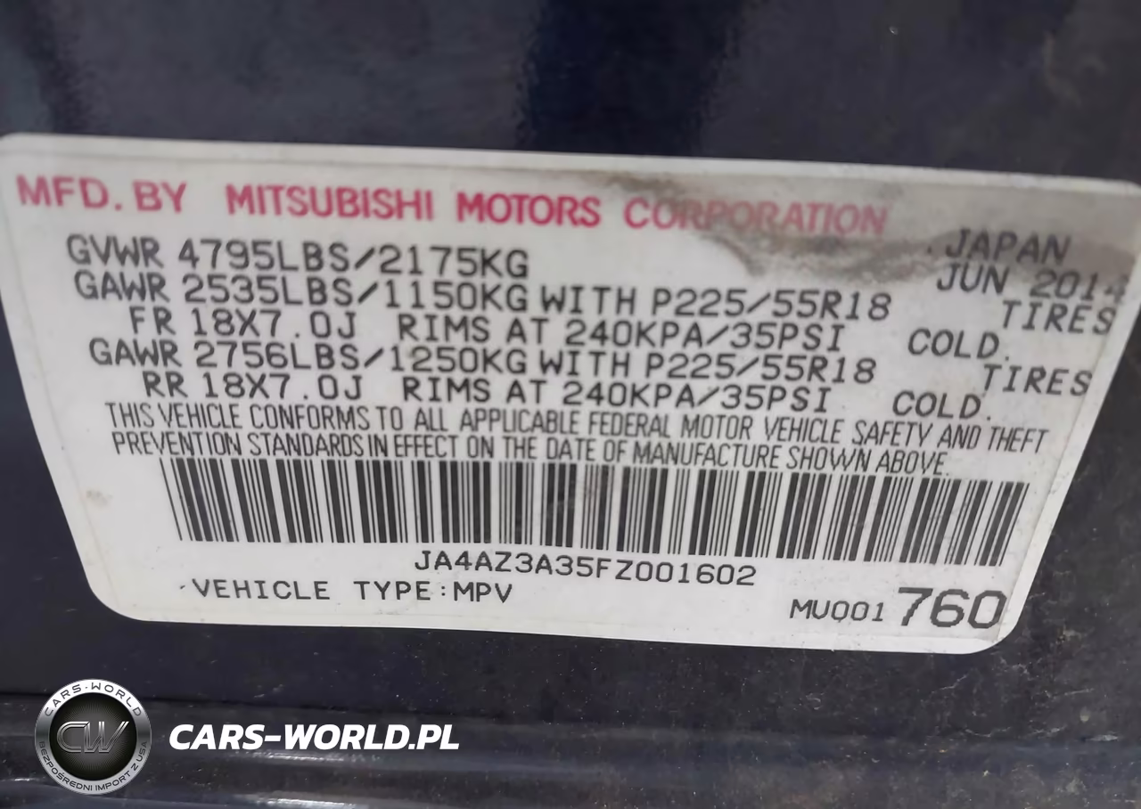 2015 Mitsubishi Outlander Se VIN:JA4AZ3A35FZ001602 - 9