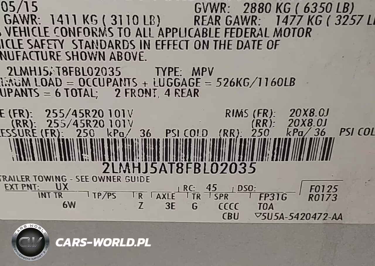 2015 Lincoln Mkt Ecoboost VIN:2LMHJ5AT8FBL02035 - 9