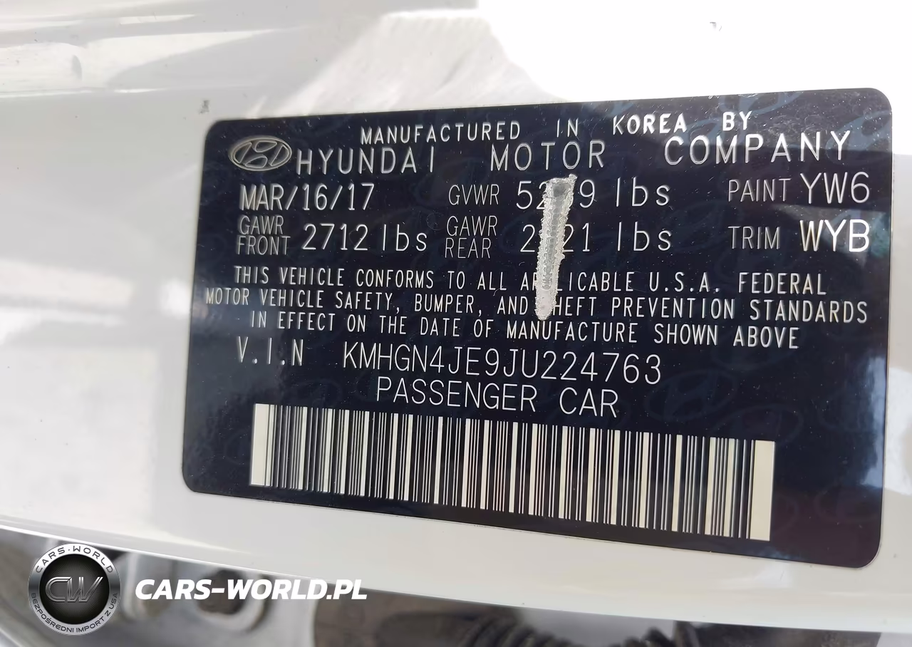 2018 Genesis G80 3.8 VIN:KMHGN4JE9JU224763 - 9
