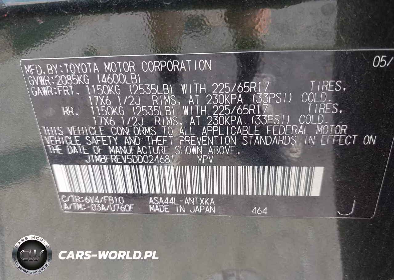 2013 Toyota Rav4 Le VIN:JTMBFREV5DD024681 - 9