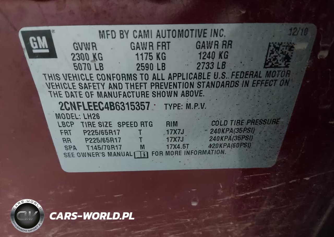 2011 Chevrolet Equinox Lt W-1Lt VIN:2CNFLEEC4B6315357 - 9