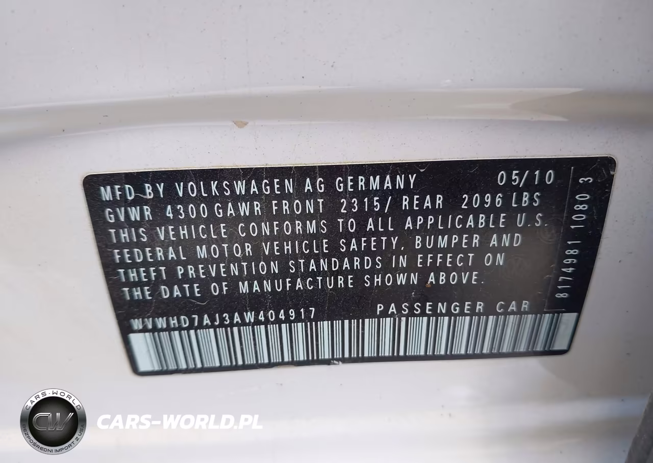 2010 Volkswagen Gti 4-Door VIN:WVWHD7AJ3AW404917 - 9