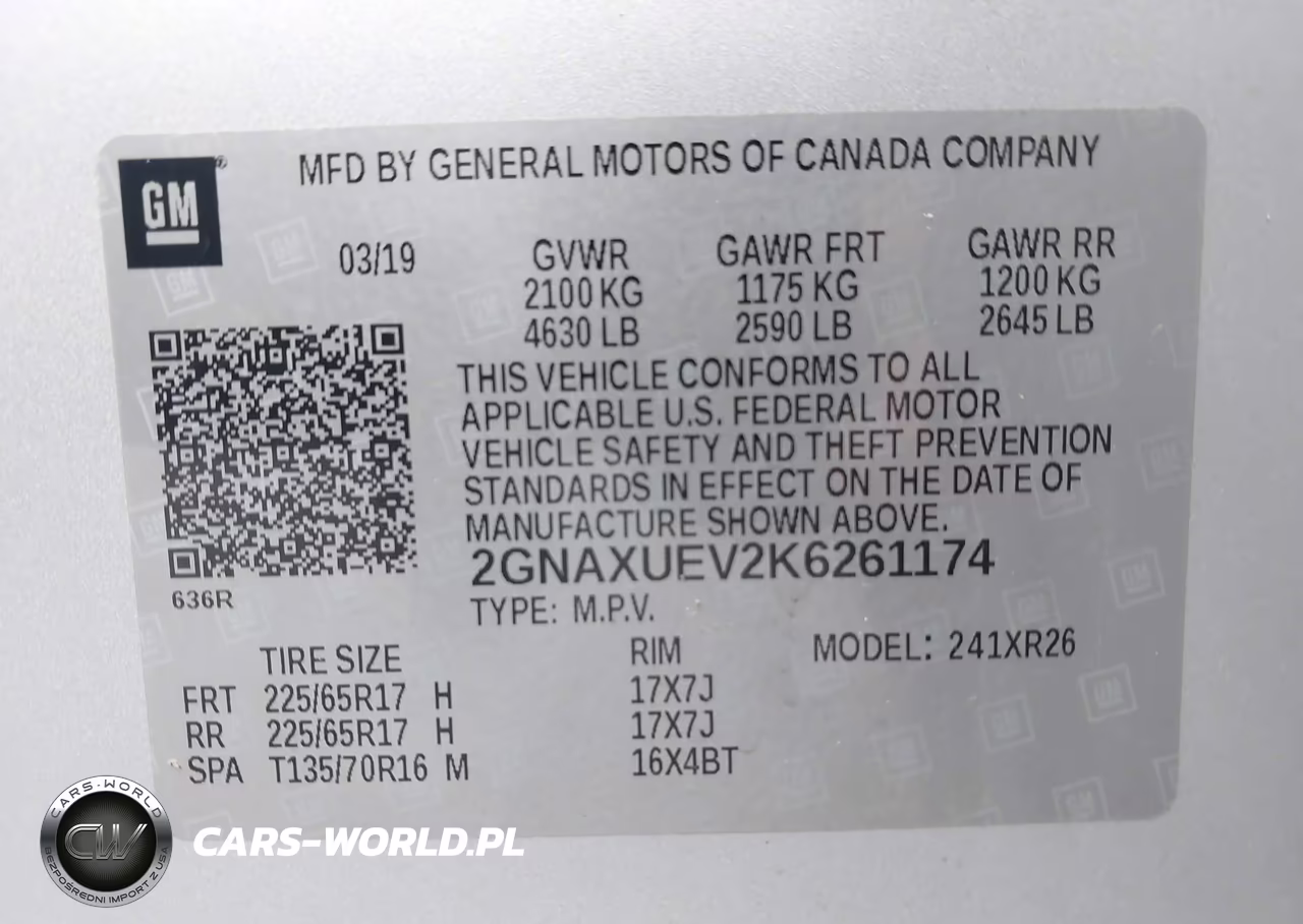 2019 Chevrolet Equinox Lt VIN:2GNAXUEV2K6261174 - 9
