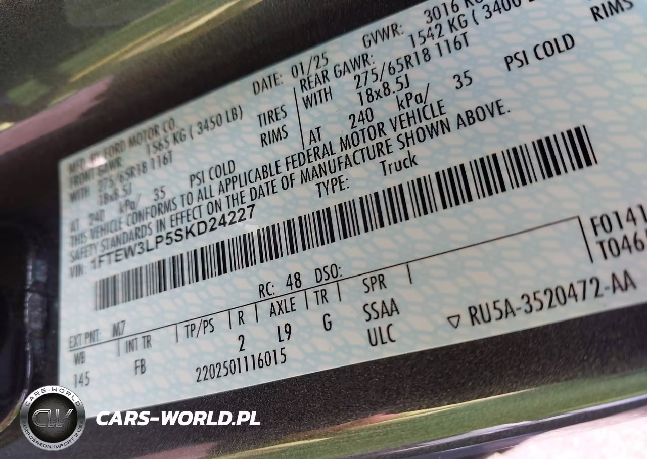 2025 Ford F-150 Xlt VIN:1FTEW3LP5SKD24227 - 9