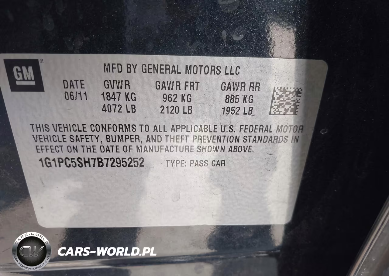 2011 Chevrolet Cruze Ls VIN:1G1PC5SH7B7295252 - 9