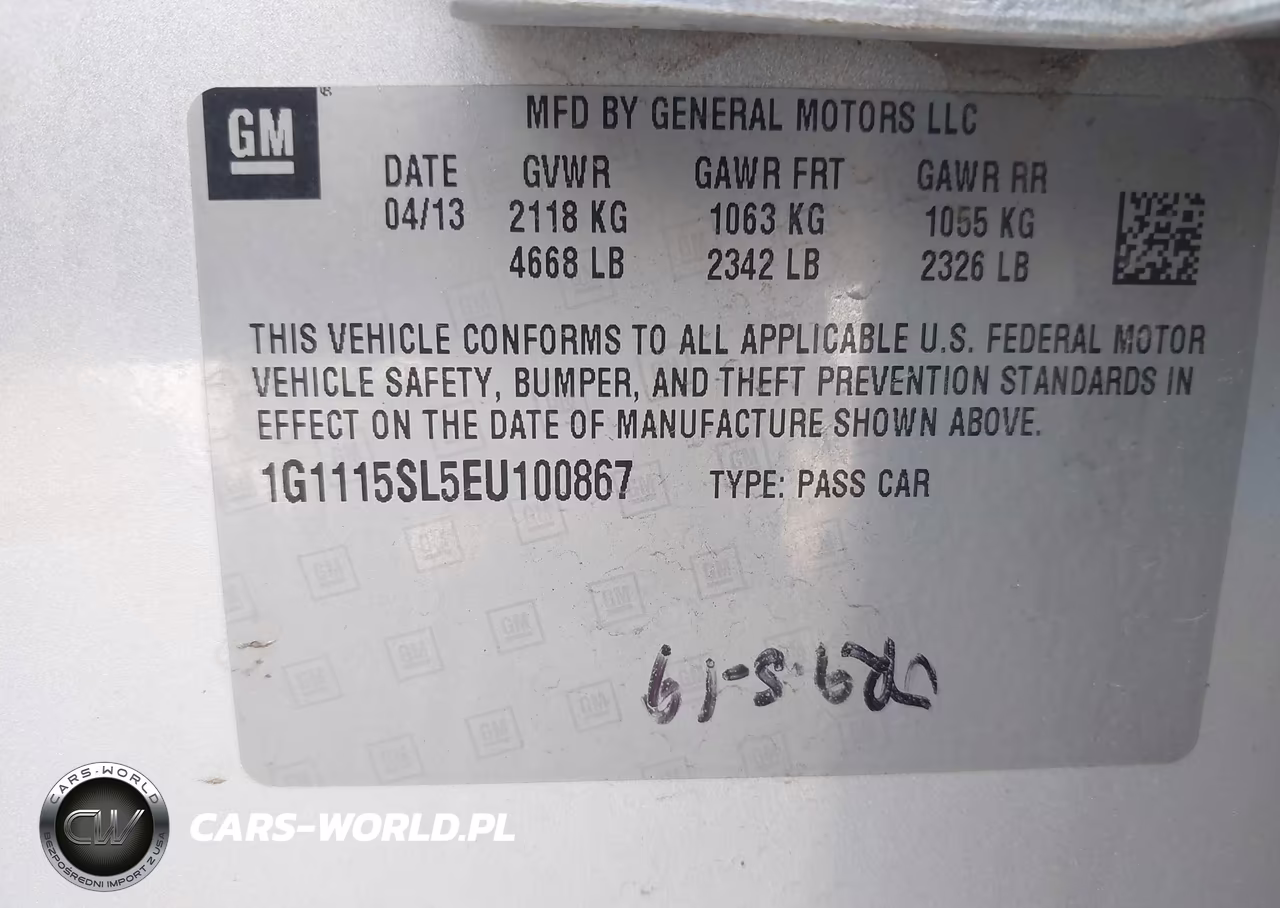 2014 Chevrolet Impala 1Lt VIN:1G1115SL5EU100867 - 9