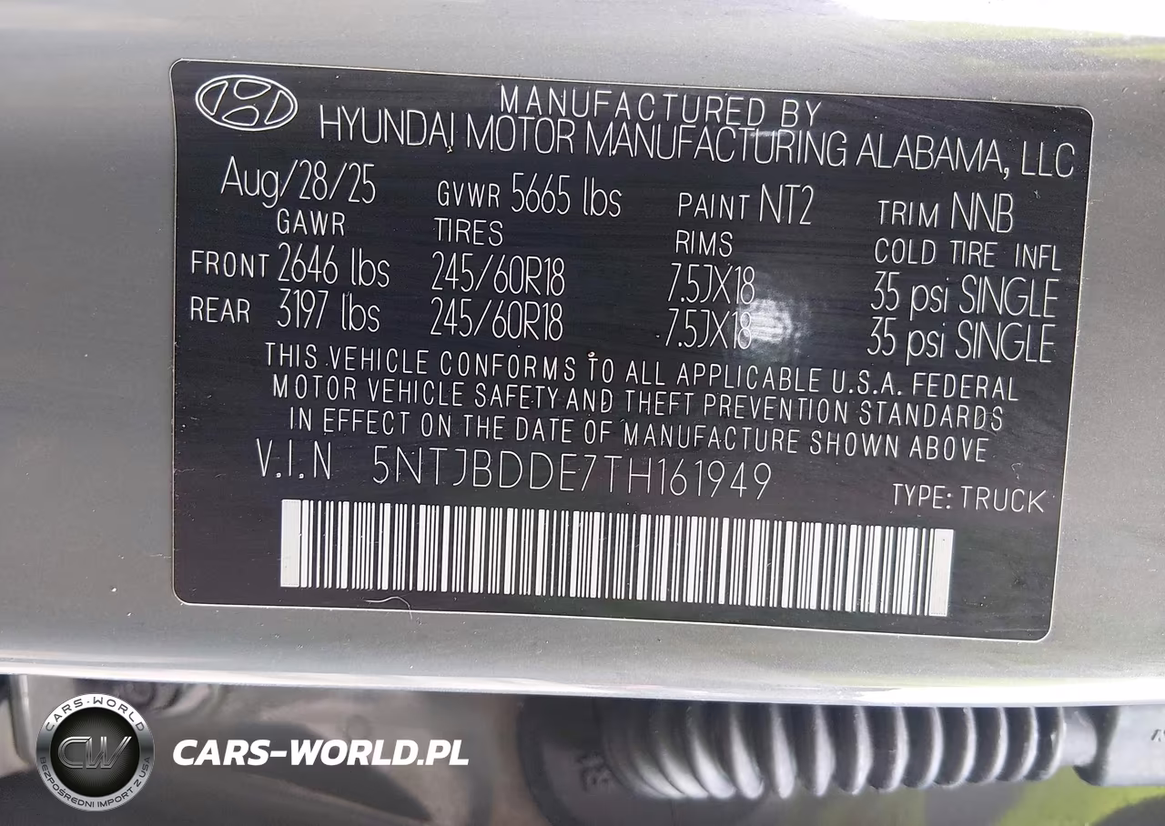 2026 Hyundai Santa Cruz Sel VIN:5NTJBDDE7TH161949 - 9