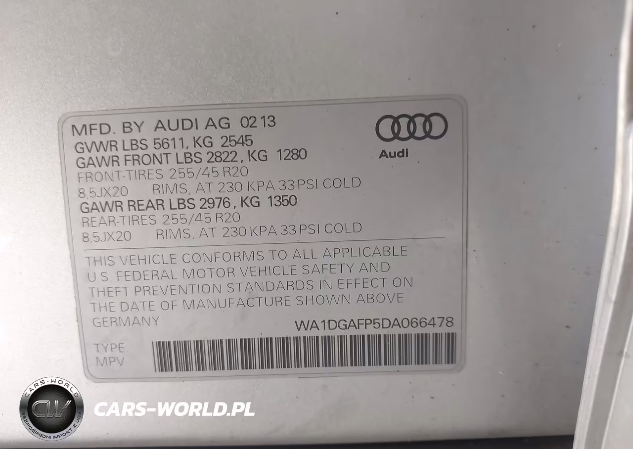 2013 Audi Q5 3.0T Premium Plus VIN:WA1DGAFP5DA066478 - 9
