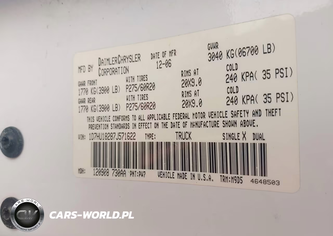 2007 Dodge Ram 1500 St-Slt VIN:1D7HU18287J571622 - 9