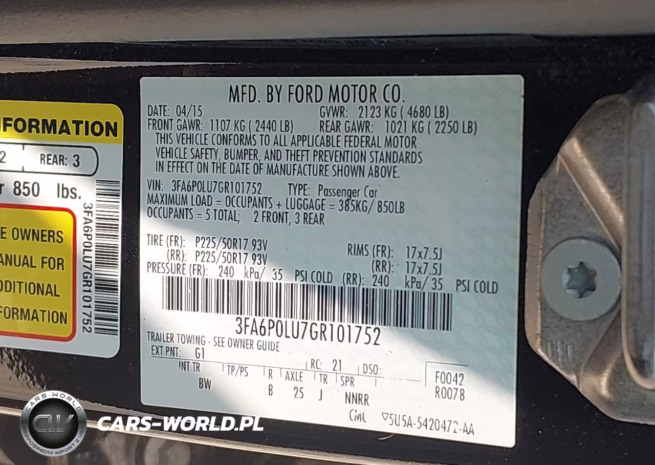 2016 Ford Fusion Hybrid Se VIN:3FA6P0LU7GR101752 - 9