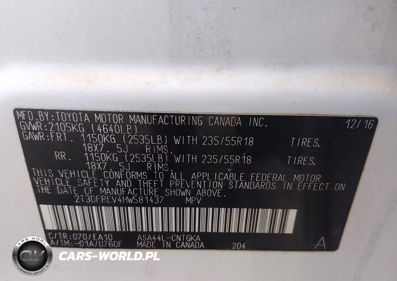 2017 Toyota Rav4 Platinum VIN:2T3DFREV4HW581437 - 9